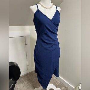 Elegant Navy Blue Women's Dress